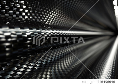 Close-up view of Carbon fiber pipes Close-up view of Carbon fiber pipes 116456646