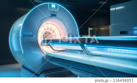 Advanced MRI,CT Scan Machine: Medical Diagnosis in Hospital Lab. Generative ai 116456851