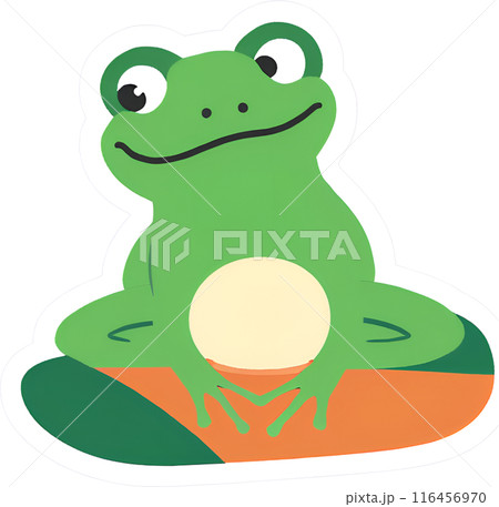 かわいいカエルのイラスト 116456970