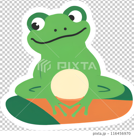 かわいいカエルのイラスト 116456970