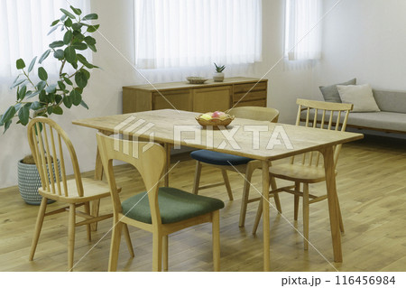 陽射しの入る明るいリビングルーム 116456984