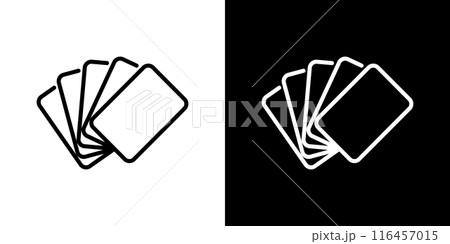 カードのシンプルな線画アイコン 116457015