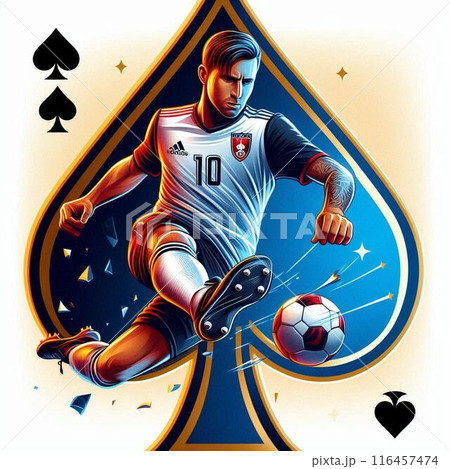 サッカー　スペード（AI生成） 116457474