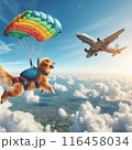 犬　スカイダイビング 116458034