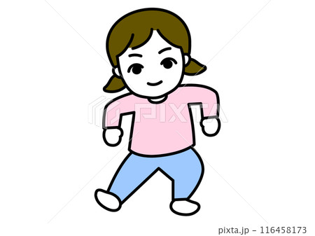 ポーズをとる女の子 116458173