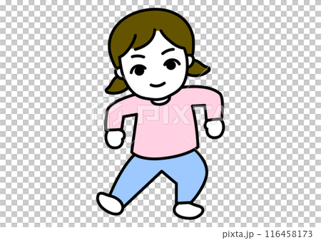 ポーズをとる女の子 116458173