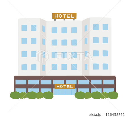 シンプルなホテルのイラスト 116458861