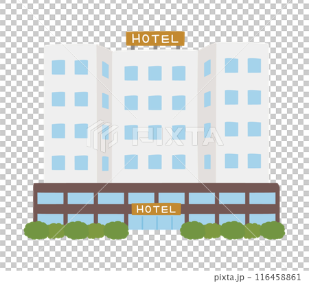 シンプルなホテルのイラスト 116458861