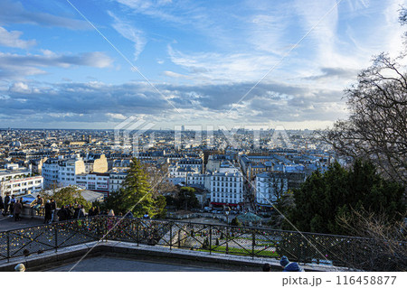 paris view from Montmartre neighborhood.France paris view from Montmartre neighborhood.France 116458877