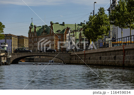 Canal in the city center of Copenhagen Denmark. Canal in the city center of Copenhagen Denmark. 116459034