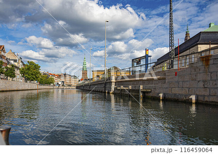 One of the many canals in the center of Copenhagen. Denmark. One of the many canals in the center of Copenhagen. Denmark. 116459064