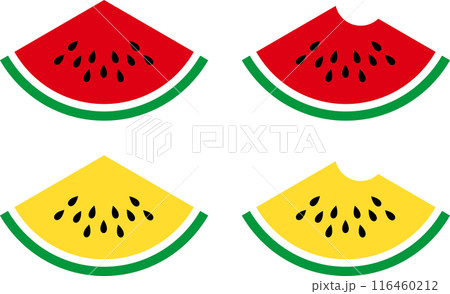 夏のかわいいスイカのイラスト 116460212