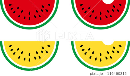 夏のかわいいスイカのイラスト 夏のかわいいスイカのイラスト 116460213