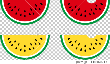 夏のかわいいスイカのイラスト 夏のかわいいスイカのイラスト 116460213