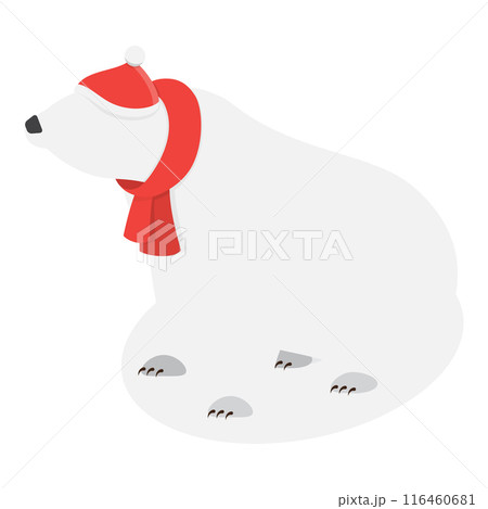 3D Isometric Flat Vector Set of Polar Bear Postures, White Big Animal. Item 2 116460681