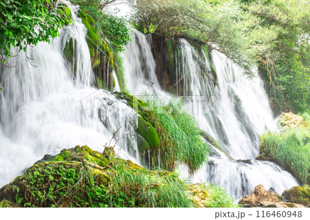 Kravica waterfalls on the Trebizat River in Bosnia and Herzegovina, the Balkans, Europe 116460948