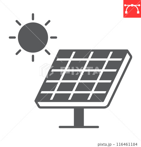 Solar panel glyph icon 116461184