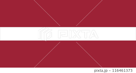 The official national flag of Latvia. Flag of the Republic of Latvia. Vector illustration 116461373
