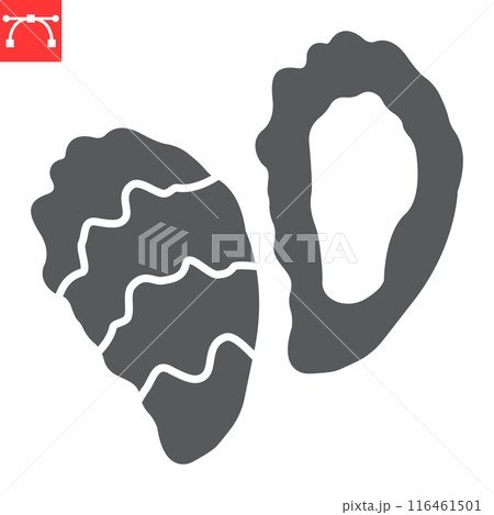 Oyster glyph icon 116461501