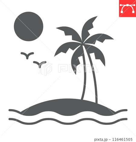 Island glyph icon 116461505