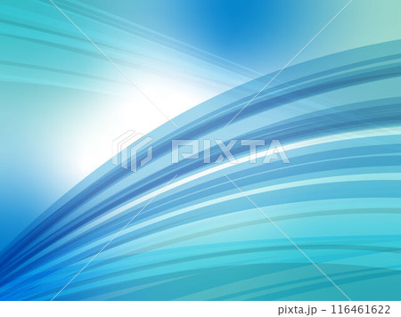 幻想的なウェーブラインのアブストラクト背景_ライトブルー 幻想的なウェーブラインのアブストラクト背景_ライトブルー 116461622