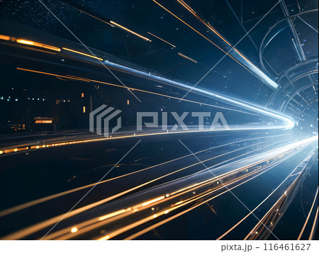 speed motion in urban highway road tunnel 116461627