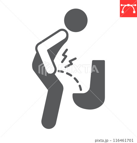 Urine pain glyph icon Urine pain glyph icon 116461701
