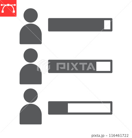 Election result glyph icon 116461722