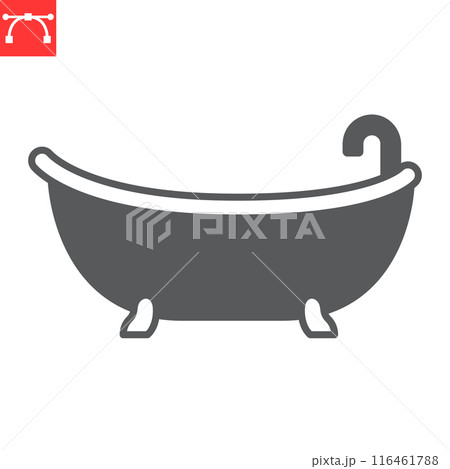 Bathtub glyph icon 116461788