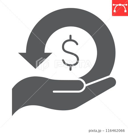 Cashback tax glyph icon Cashback tax glyph icon 116462066