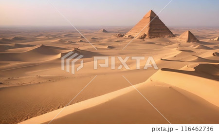The Great Pyramids In Giza Valley, Cairo, Egypt 116462736