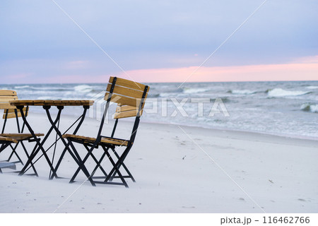Relaxation place on sandy beach Relaxation place on sandy beach 116462766