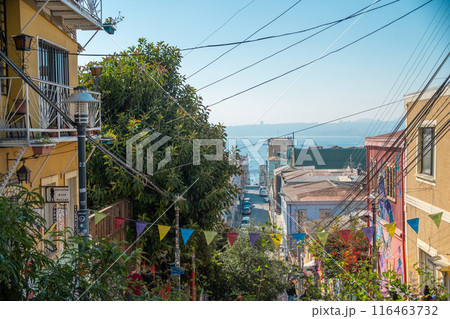 Colorful houses of Valparaiso, Chile Colorful houses of Valparaiso, Chile 116463732