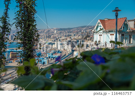 Harbour of Valparaiso, Chile - near Santiago - with famous house used in movies Harbour of Valparaiso, Chile - near Santiago - with famous house used in movies 116463757