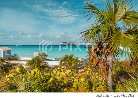 Half moon cay Bahamas private island Caribbean 116463762