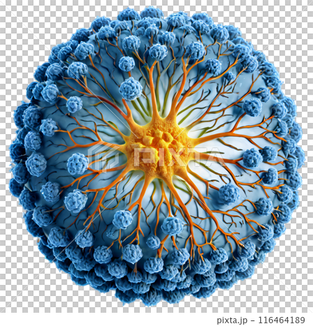 spherical virus on the alpha transparent...のイラスト素材 [116464189] - PIXTA