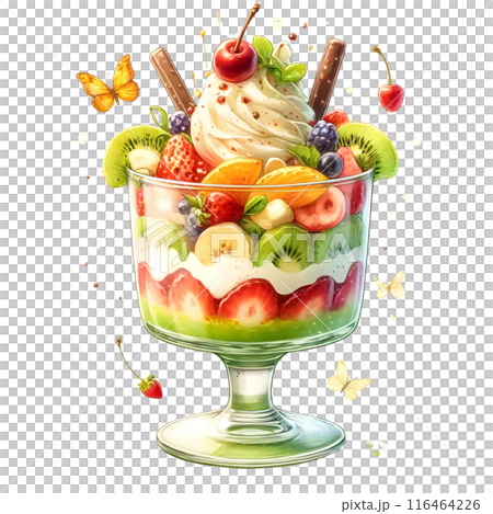 3d fruit parfait 3d fruit parfait 116464226