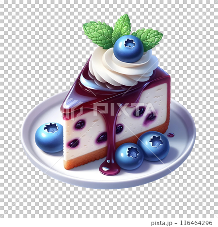 3d blueberry cheese cake  116464296