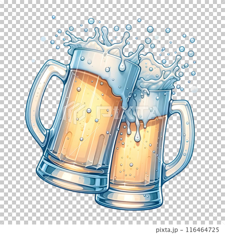 3d beer glasses  116464725