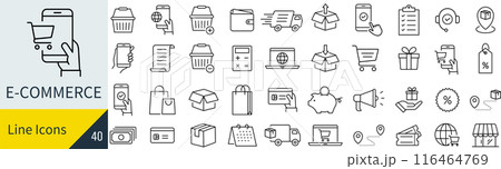 Eコマースに関するアイコンセット 116464769