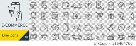 Eコマースに関するアイコンセット 116464769