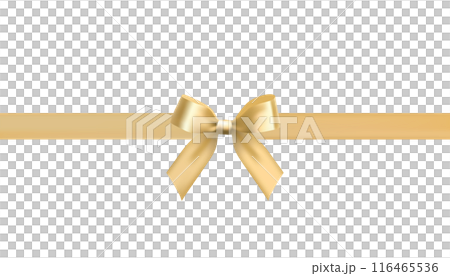 Bow gold ribbon design material 116465536
