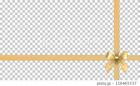 Bow gold ribbon design material 116465537