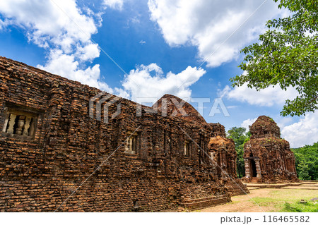 ベトナム　ヒンドゥーの神々を祀るチャンパ王国の聖地のミーソン遺跡 116465582