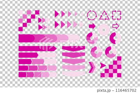 Set of simple pink flow charts Set of simple pink flow charts 116465702