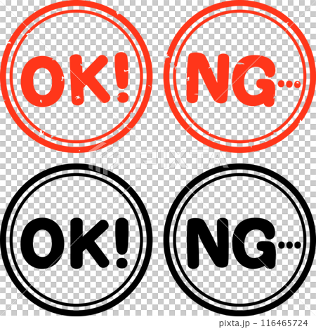 OK 和 NG 印章 116465724