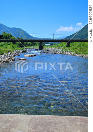 清津川　大島橋　川の風景　新潟県湯沢町　 116465924