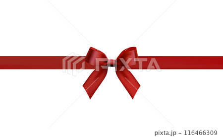 えんじ色の蝶結びリボンのベクターデザイン素材 116466309