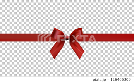 えんじ色の蝶結びリボンのベクターデザイン素材 116466309