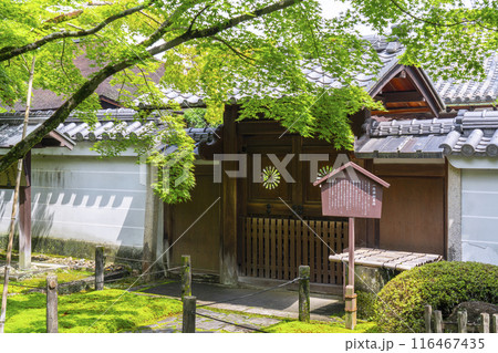 酬恩庵（一休寺）　宗純王廟　門扉に菊花の紋 116467435
